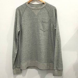 Lucky Brand Gray CoolMax Pullover Sweat Shirt Men’s Large Terrie Sweater